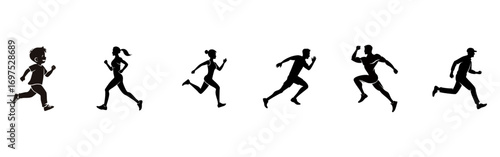 Athlete jogging with speed