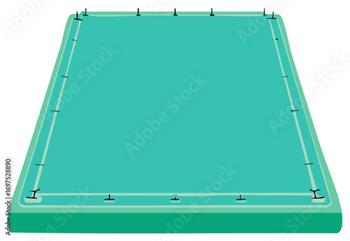 Clean modern empty rectangular playing field illustration