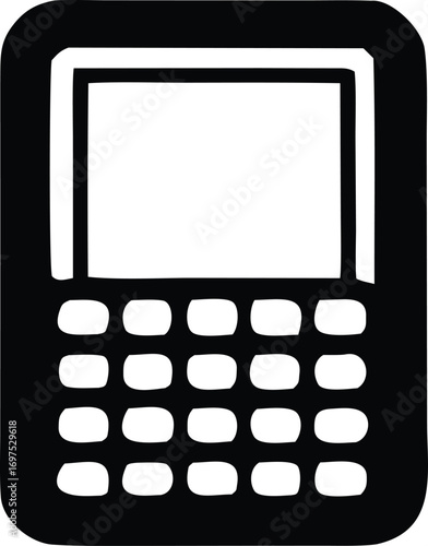 Classic calculator icon simple digital device numeric keypad math tool screen display electronic gadget device