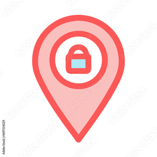 Secure location pin icon symbolizing privacy and security