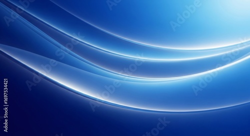 Elegant Blue Waves Abstract Background With Soft Light Gradients