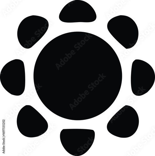 Abstract sun symbol icon emblem emblematic geometric abstract design celestial body natural element cosmic orbit shape