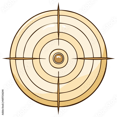 Stylized Bullseye Target With Circular Rings and Crosshairs for Accuracy