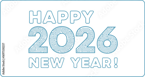Celebrate the arrival of 2026 with a festive and modern New Year greeting.