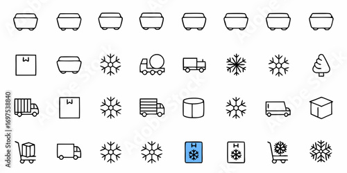 Collection of various emergency services and medical related icons in a simple line drawing style art 100