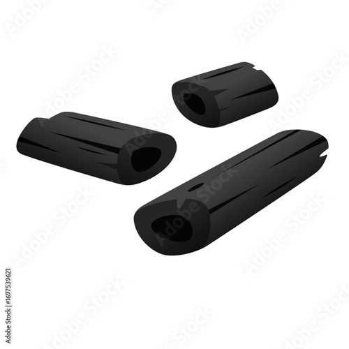 Bamboo charcoal vector isolated illustration