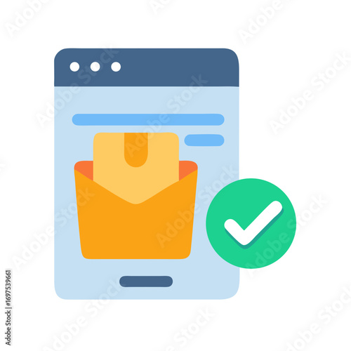 Mobile notification received with checkmark signifying successful communication