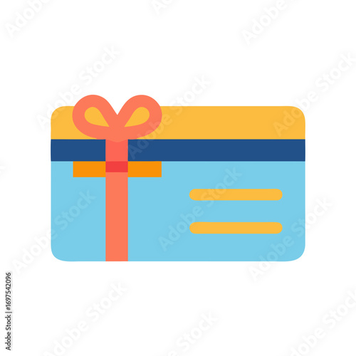 Vibrant gift card illustration on a black background