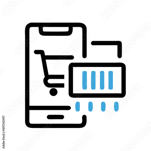 Stylized server rack icon illustration for web or print