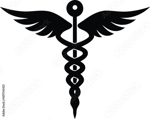  health medical logo silhouette vector illustration