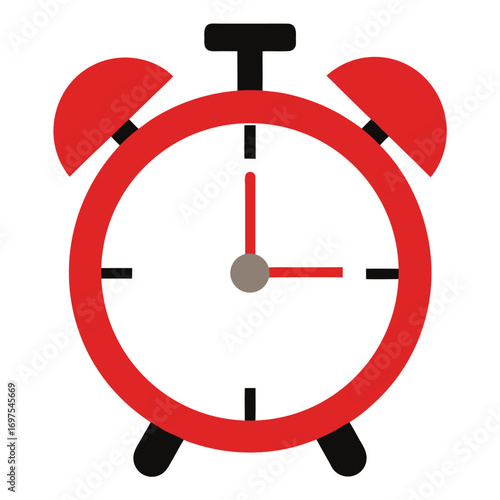 Alarm clock icon image vector illustration design isolated for time reminder and morning wakeup  