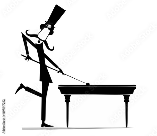 Man in the top hat playing bi...