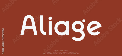 Aliage modern, unique and luxury alphabet font vector set