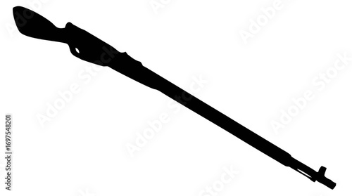 Silhouette of an antique gun ...