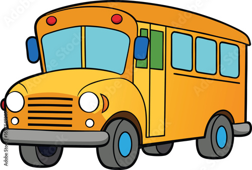 school bus isolated on white