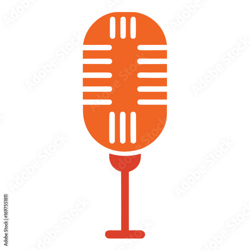 Retro microphone sketch vector illustration isolated on white background vintage audio music concept  