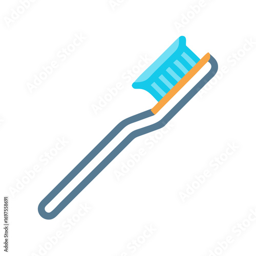 Blue toothbrush against dark background for health and hygiene