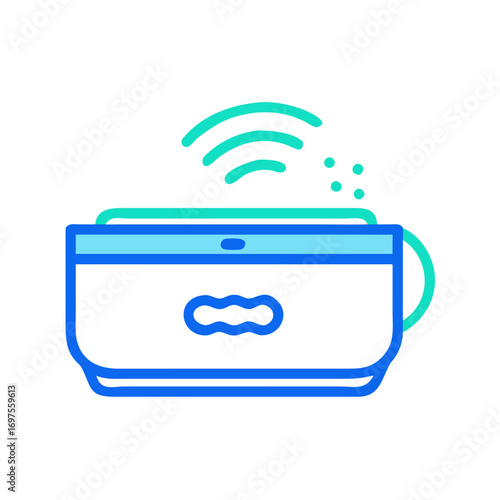 A modern design of a humidifier on black background