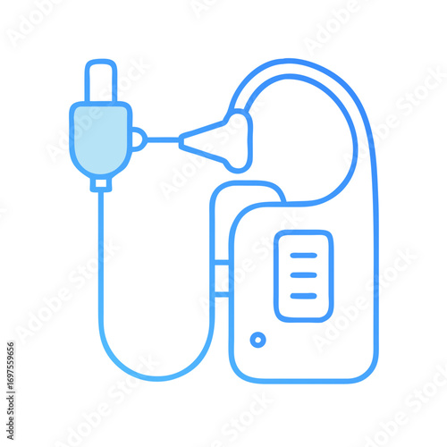 Vector illustration of peak expiratory flow meter on black