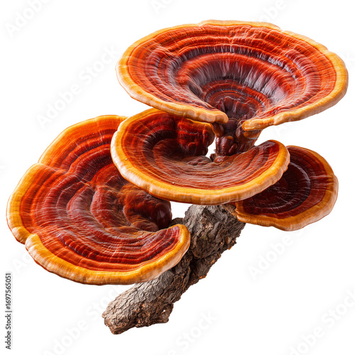 reishi mushroom on transparent png background