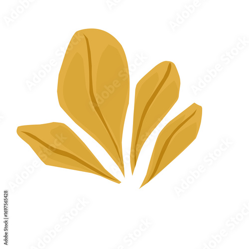 golden maple leaf vector illustration 