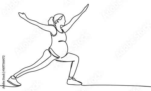 Pregnant Woman Doing Yoga Exercise