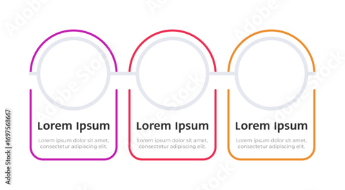 Fin tech solutions for business infographic template. Cryptocurrency exchange. Data visualization with 3 steps. Empty process vector design. Editable blank options info graphics. Lexend font used