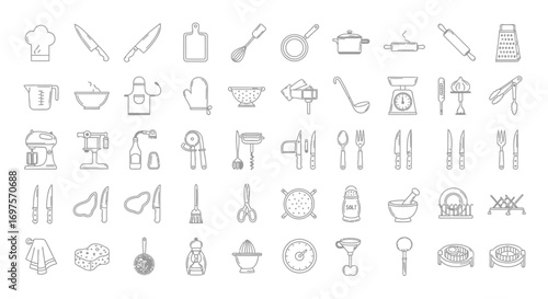 Simple kitchen whisk silhouette design for culinary applications