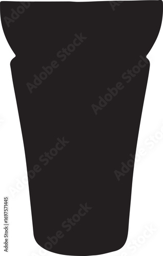 Minimalist abstract contrast design black and white graphic with smooth curves