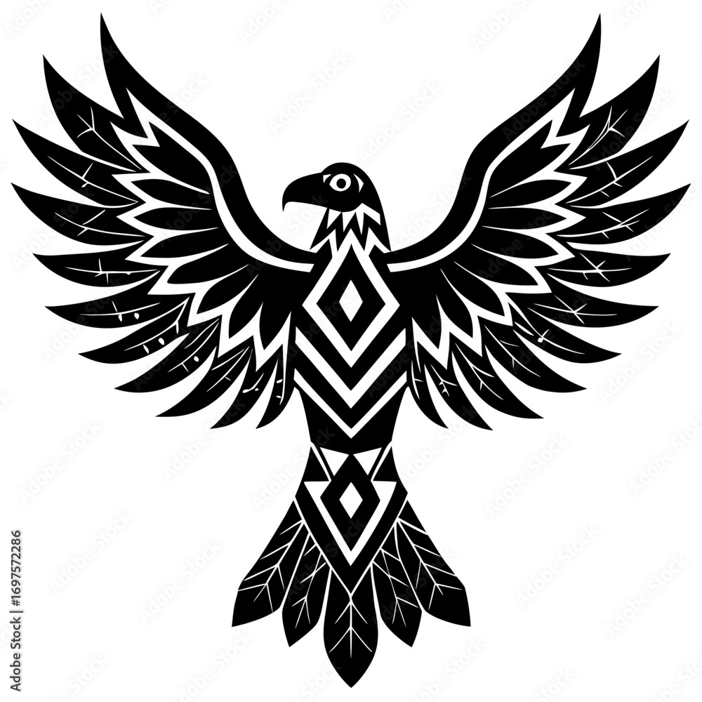 Obraz premium eagle tattoo vector