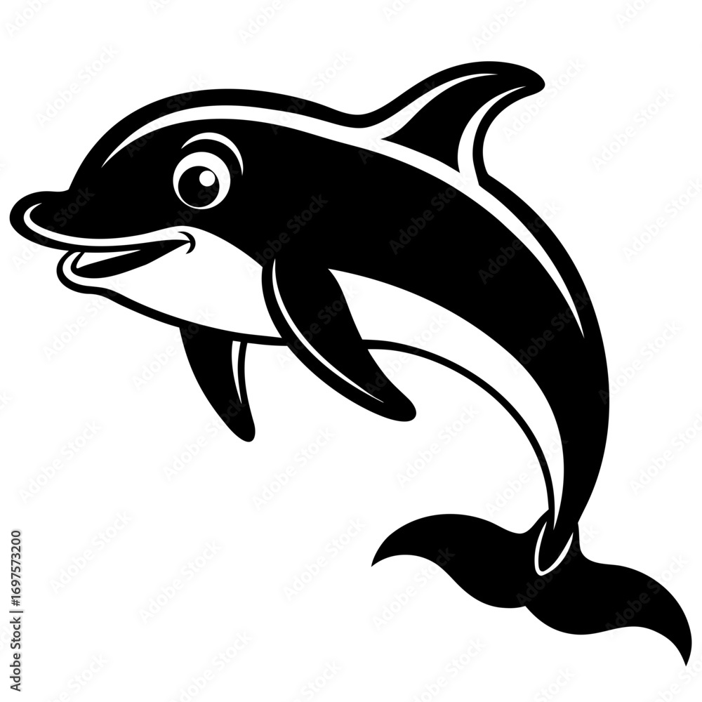 Fototapeta premium vector illustration of a dolphin