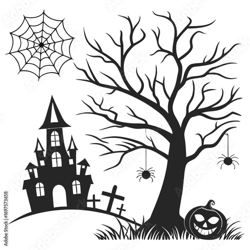 Spooky Halloween Night Collection Vector Design