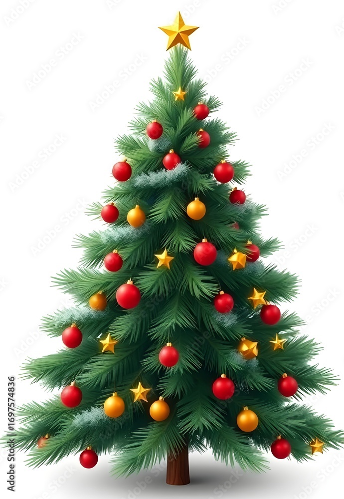 Fototapeta premium decorated christmas tree