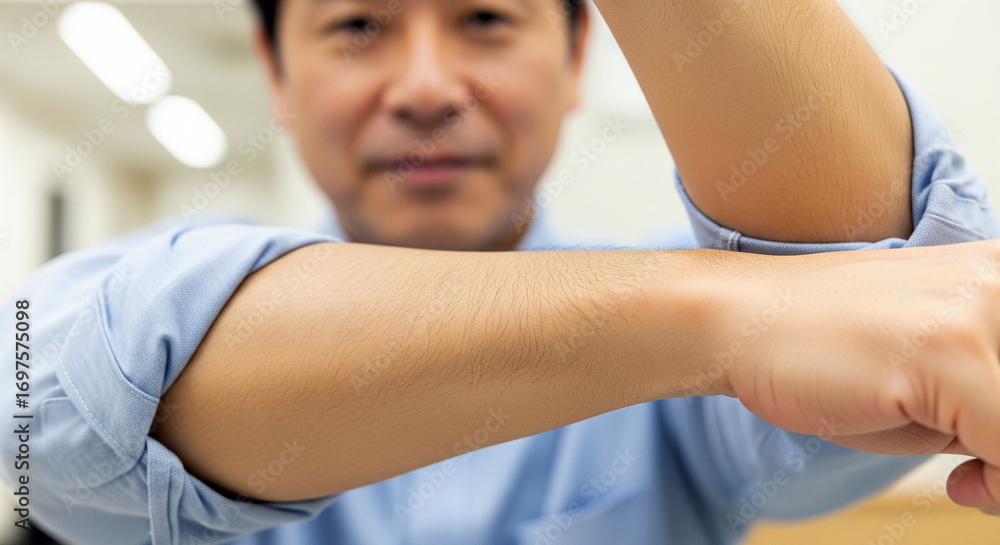 Obraz premium 腕まくり・うでまくり（男性）