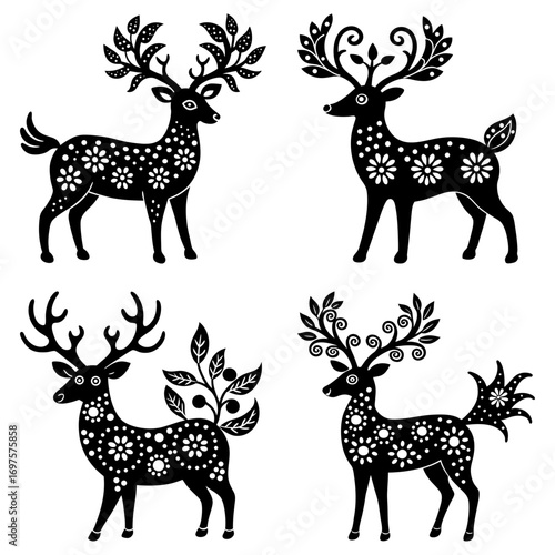 vector illustration of a deer