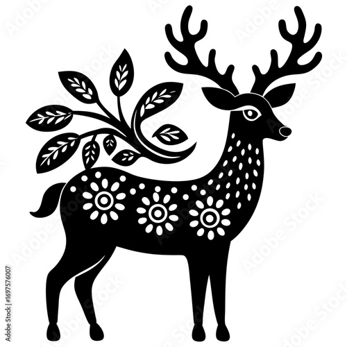 vector illustration of a deer