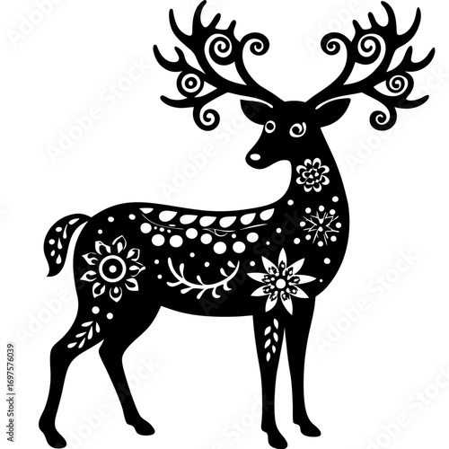 vector illustration of a deer
