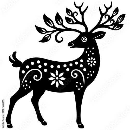 vector illustration of a deer