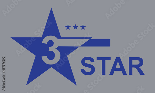 Creative 3 Star Logo with Typography