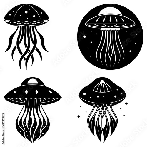 vector illustration of a Jelly Fish