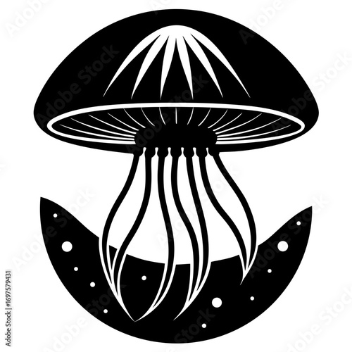 vector illustration of a Jelly Fish