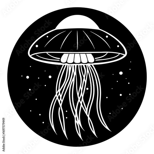 vector illustration of a Jelly Fish
