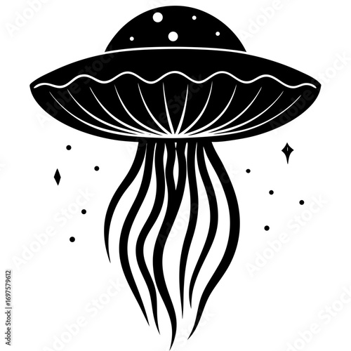 vector illustration of a Jelly Fish