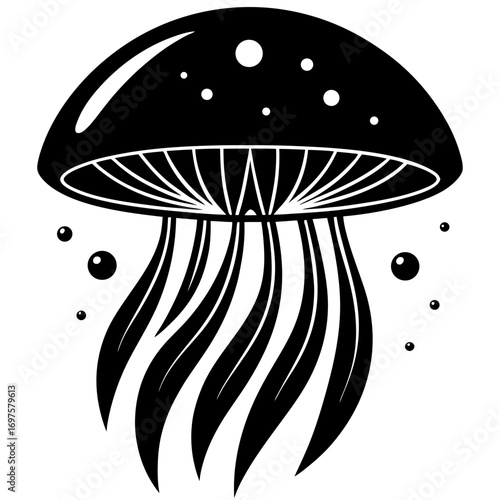 vector illustration of a Jelly Fish