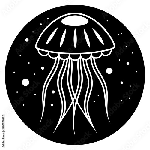 vector illustration of a Jelly Fish