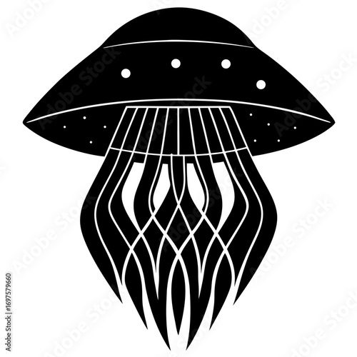 vector illustration of a Jelly Fish