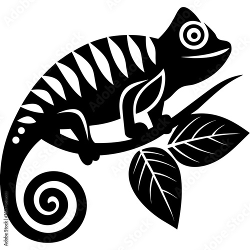 Vector Illustration of a Chameleon