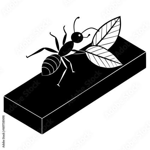 Silhouette vector of an Ant