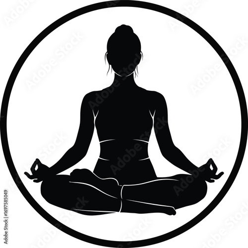 yoga silhouette vector