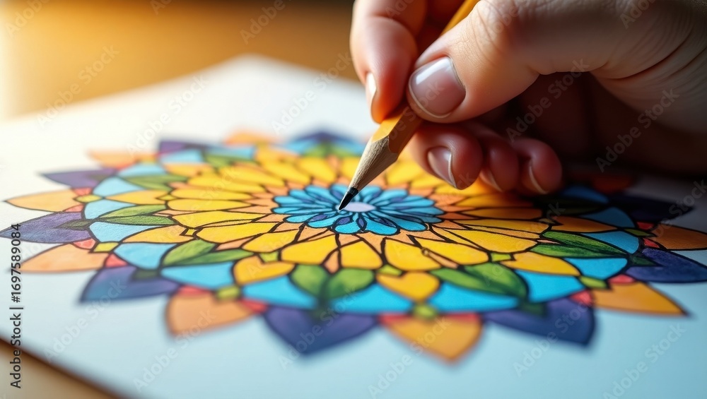 Fototapeta premium Coloring Life’s Beautiful Patterns With Patience, Focus, And Creativity